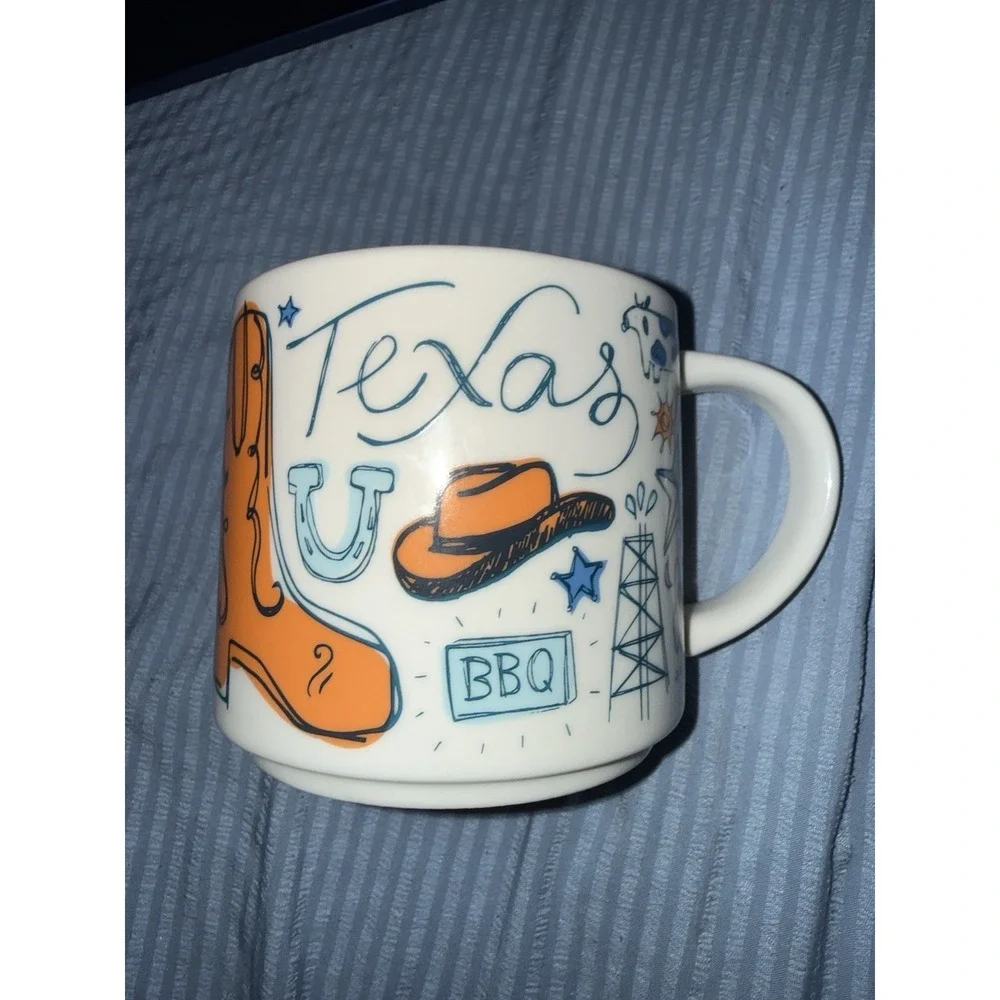 Starbucks TEXAS Lone State Been There Series 14 oz Coffee Tea Mug Western No Box